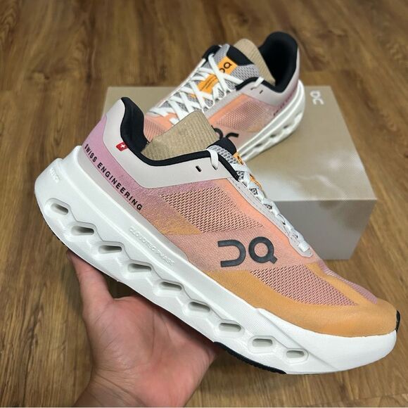ON CLOUDSURFER Next Tangerine Ivory running lace up shoes sneakers women’s 7 new - Picture 7 of 7